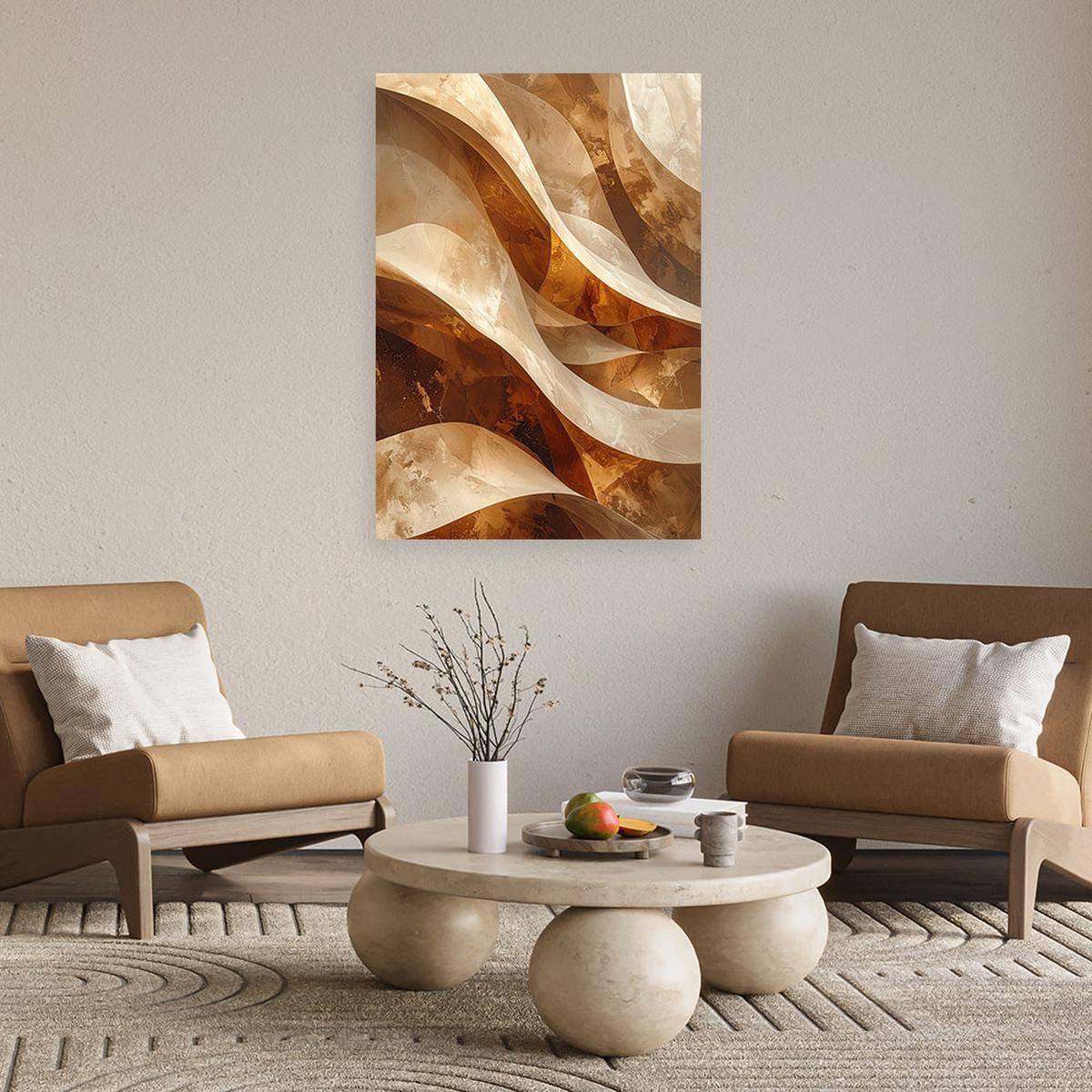 LEINWANDBILD Abstraktion 20x30cm - Beige, Textil (20/30cm) - Feeby