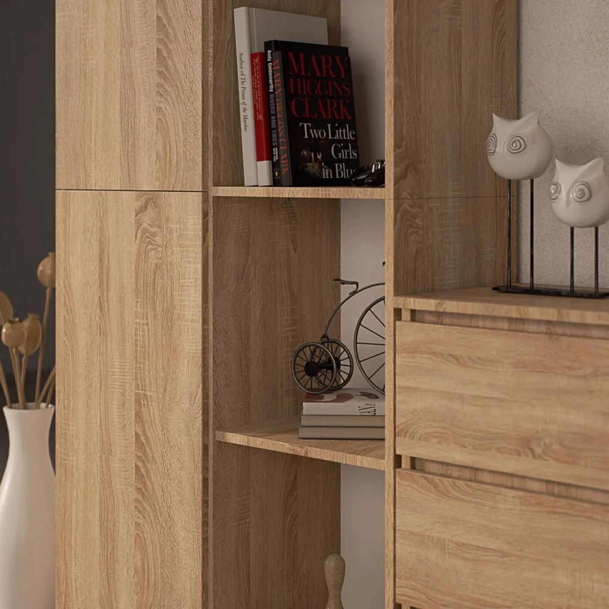 STANDREGAL Eiche Sonoma 180/80/35 - Sonoma Eiche, Holzwerkstoff (80/180/35cm) - RAUMHIRSCH FURNITURE