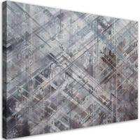 WANDBILD abstrakte geometrische formen - Grau, Textil (60/40cm) - Feeby