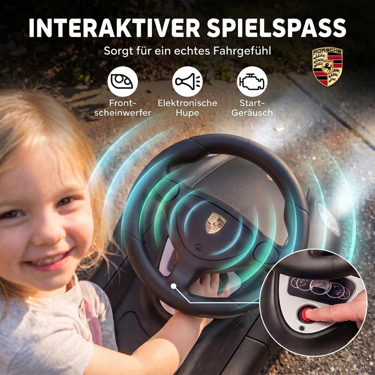 KINDER-RUTSCHAUTO PP Schwarz - Schwarz, Kunststoff (63/28.5/38cm) - AIYAPLAY
