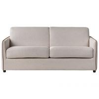 SCHLAFSOFA 2-Sitzer Stoff Hellbeige Ishoj - Beige, Textil (176/80/96cm) - Beliani