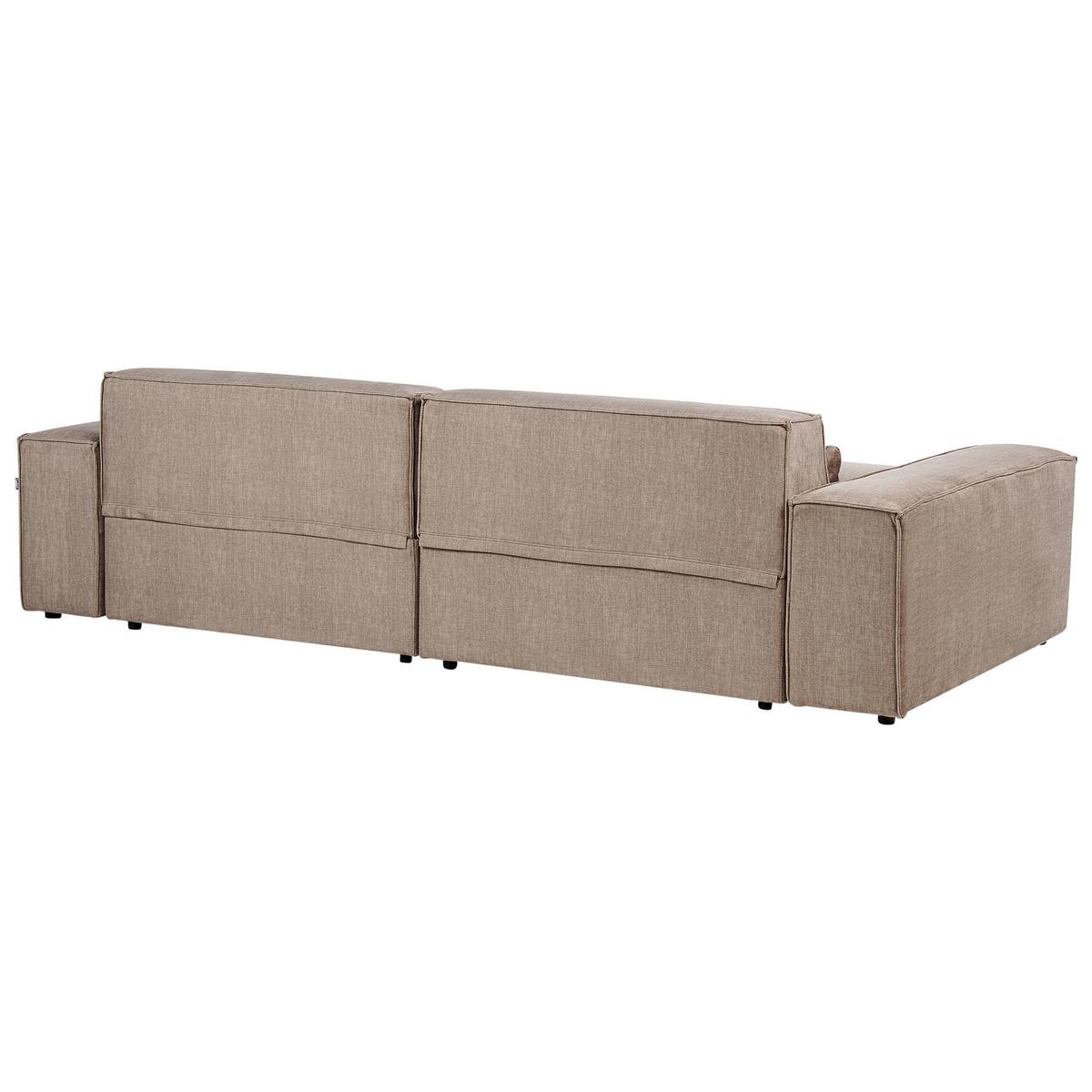 2-SITZER-SOFA hellbraun Hellnar - Braun, Textil (262/70/126cm) - Beliani