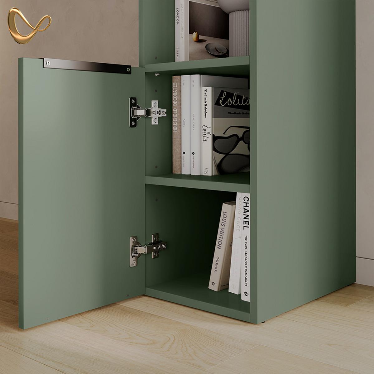 UNIVERSALSCHRANK Piave Grün mit einer Tür - Grün, Holzwerkstoff (30.2/120/40cm) - Livinity®
