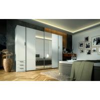KLEIDERSCHRANK Weiß, Grau 270/208/61 - Weiß/Grau, Holzwerkstoff (270/208/61cm) - RAUMHIRSCH FURNITURE