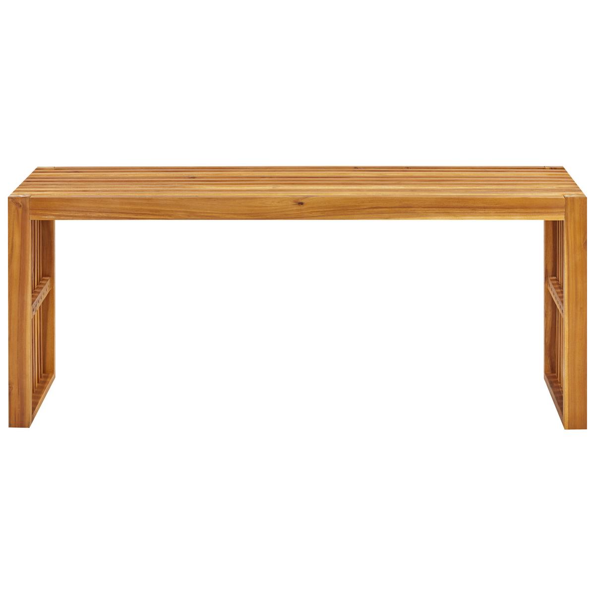 GARTENMÖBEL SET 3-Sitzer Akazienholz hellbraun 4-teilig Bellano - Hellbraun, Holz - Beliani