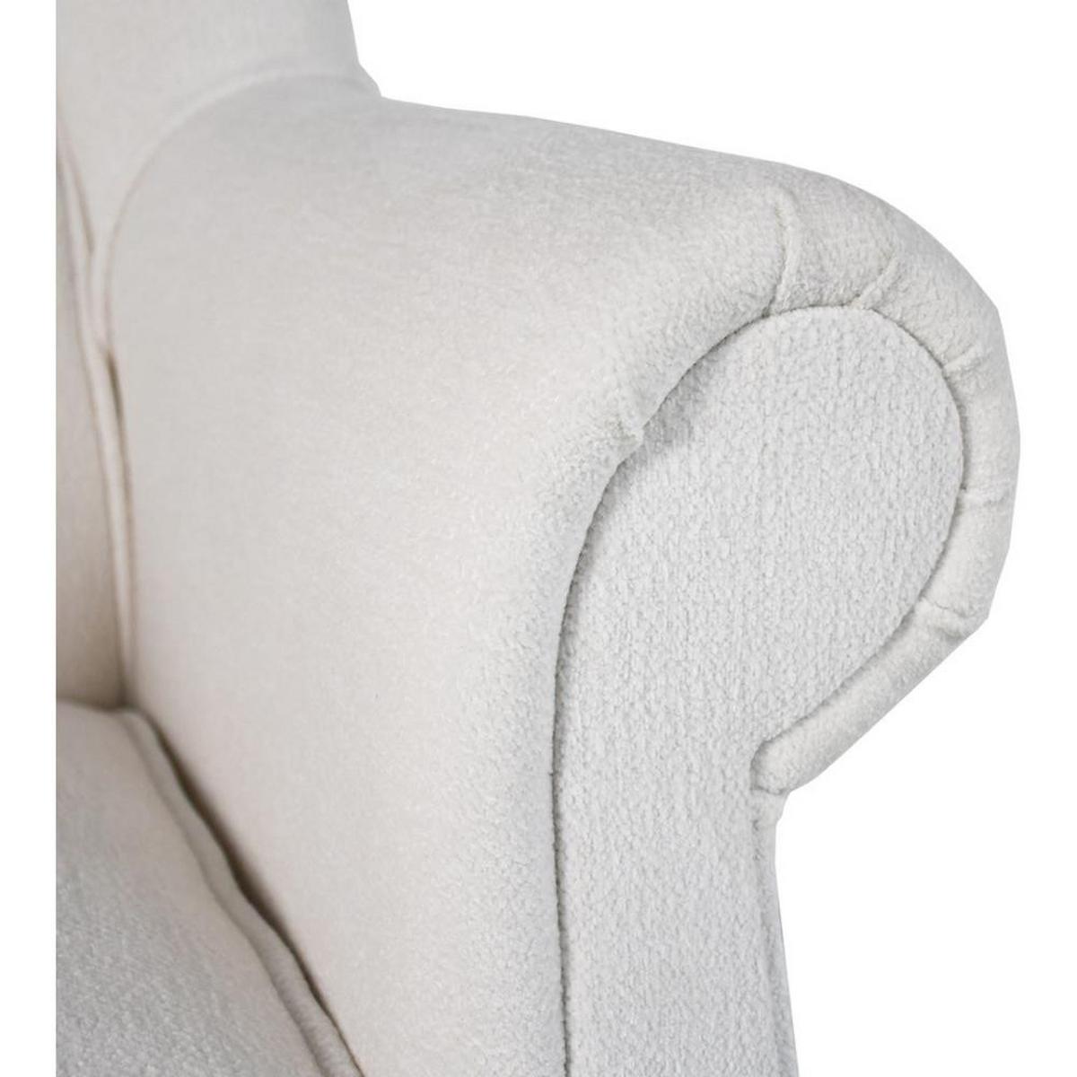 OHRENSESSEL Leonardo beige boucle-stoff - Beige, Holz/Textil (88/118/86cm) - Beautysofa