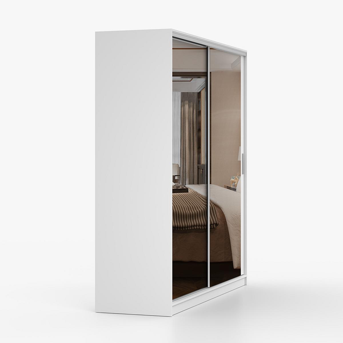KLEIDERSCHRANK Tokyo M 203 cm, 203/215/58, 2-türig, weiß - Weiß, Holzwerkstoff (203/58/215cm) - imoebel24
