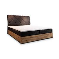 BOXBETT VELLANO 180x200 cm mit Matratze und Topper - Braun - Braun, Holz (180/200cm) - MASSENO
