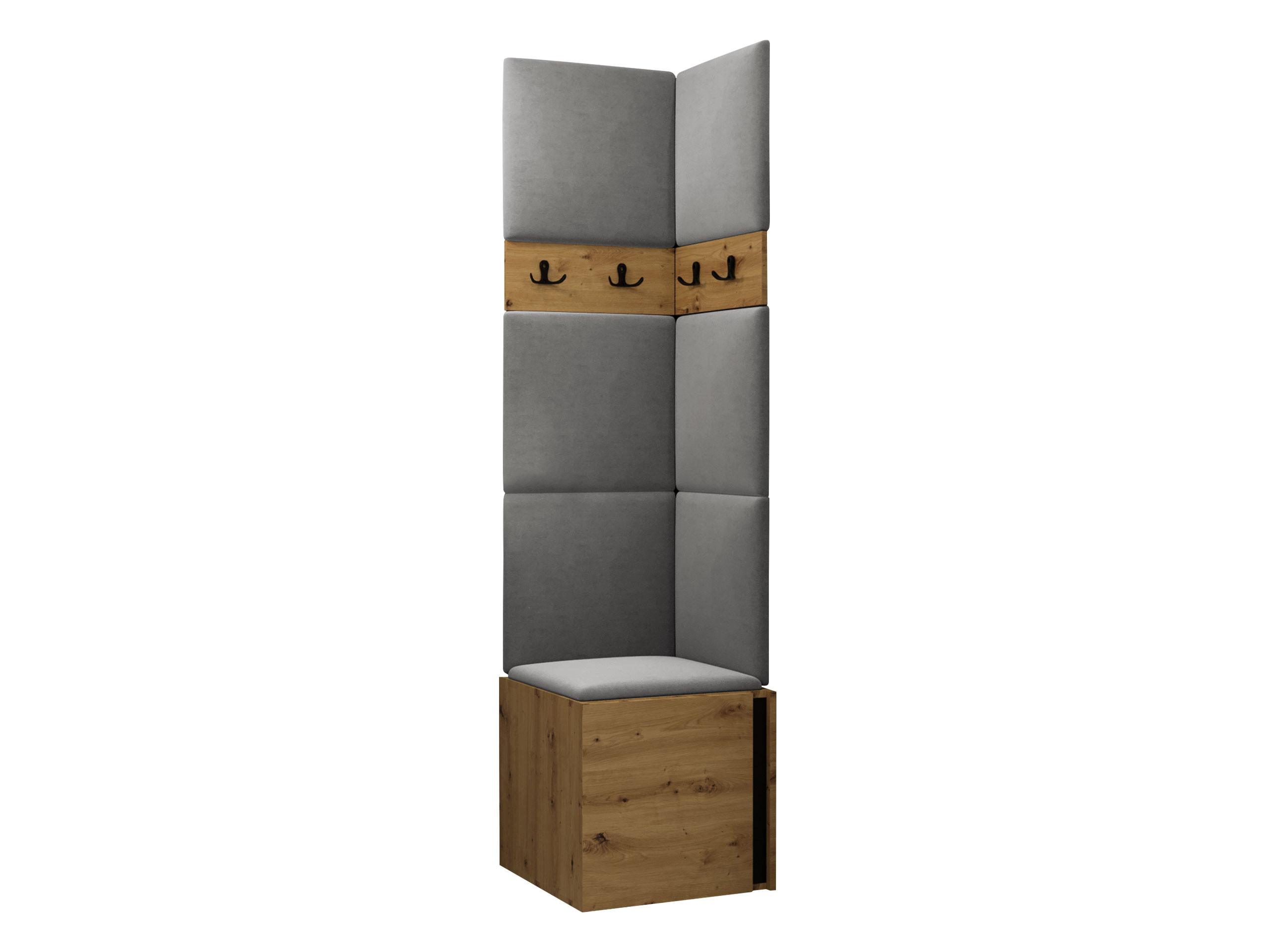 GARDEROBEN-SET Orion XXI - Eiche Artisan/Grau, Holzwerkstoff/Kunststoff (42/186/46cm) - MIRJAN24