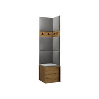 GARDEROBEN-SET Orion XXI - Eiche Artisan/Grau, Holzwerkstoff/Kunststoff (42/186/46cm) - MIRJAN24