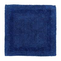 DUSCHVORLEGER 50/50 cm, 100% Baumwolle, wendbar - Dunkelblau, Textil (50/50cm) - Homescapes