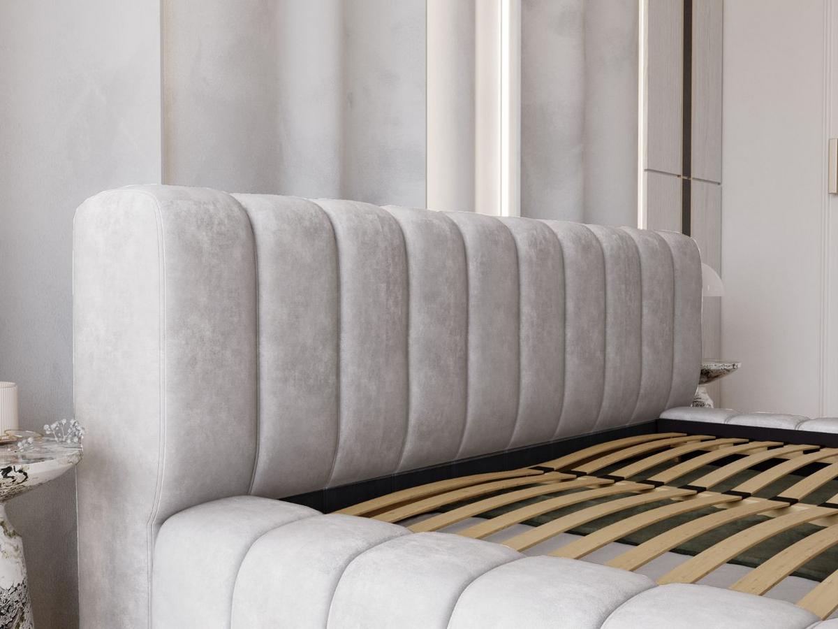 POLSTERBETT Italia 160x200 Hellgrau - Hellgrau, Textil (160/200cm) - Graingold