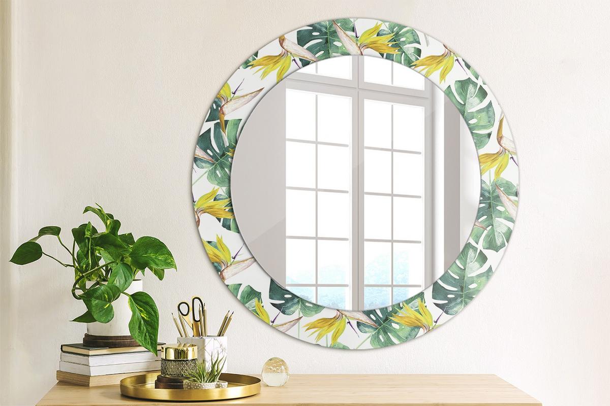 SPIEGEL Rund Ø 60 cm mit Aufdruck - Multicolor, Glas (60/60/0.4cm) - Wallfluent