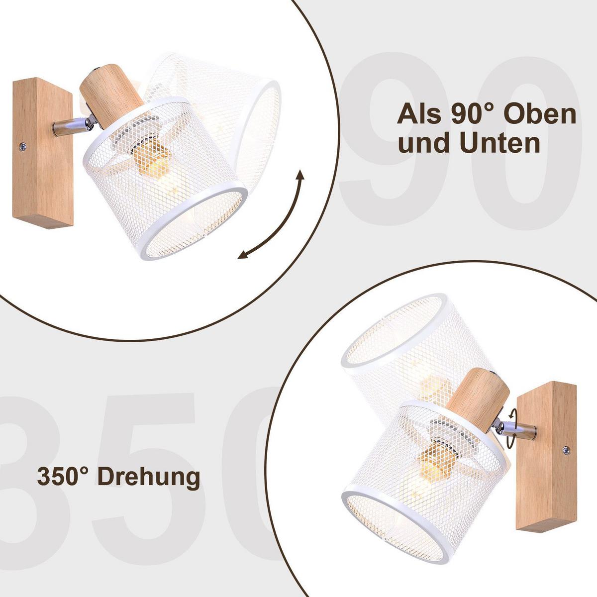 DECKENSTRAHLER Gisela 1-flammig 16/10/14 cm - Weiß, Metall (16/10/14cm) - Nettlife