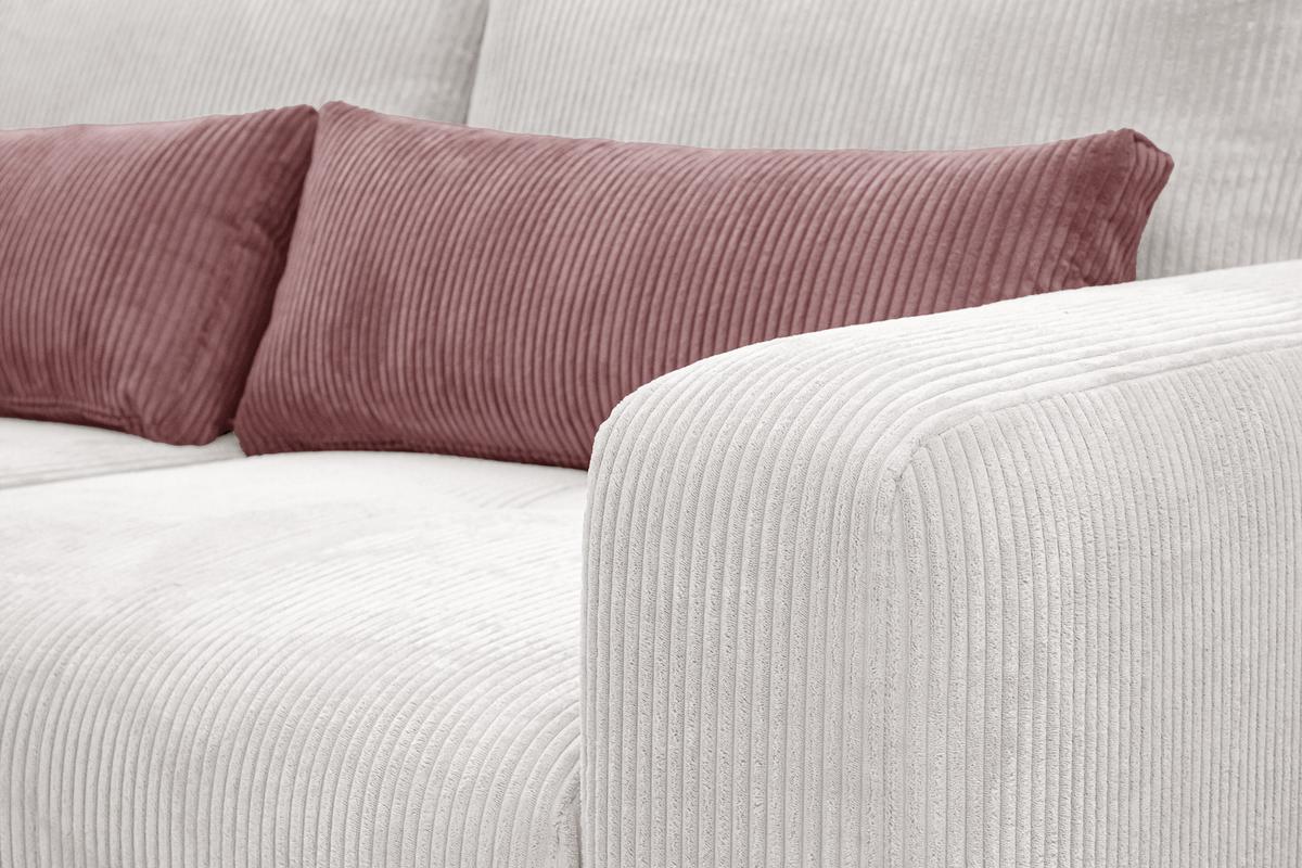 SOFA OLI 3-Sitzer, perlweiß - Weiß, Holz/Textil (208/91/108cm) - Wozimo