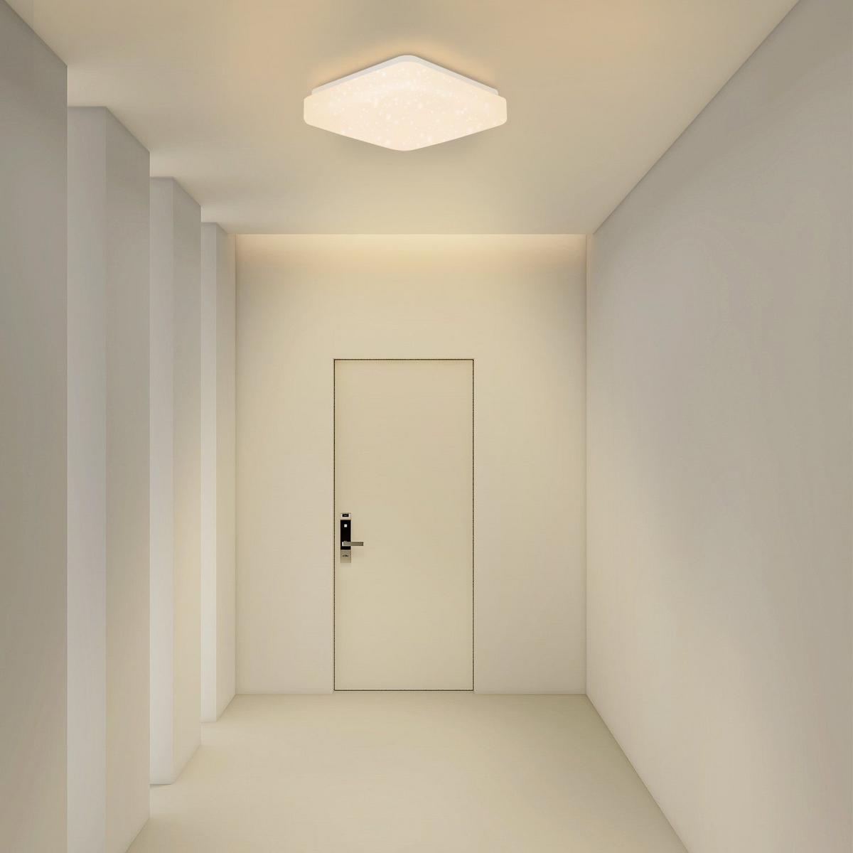LED-DECKENLEUCHTE Loki 21/19/4cm - Weiß, Kunststoff (21/19/4cm) - ZMH