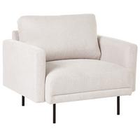 SESSEL Stoff Hellbeige Breda - Beige/Schwarz, Textil (100/85/85cm) - Beliani