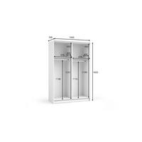 KLEIDERSCHRANK Schwarz 100/182/54,6 - Schwarz, Holzwerkstoff (100/182/55cm) - RAUMHIRSCH FURNITURE