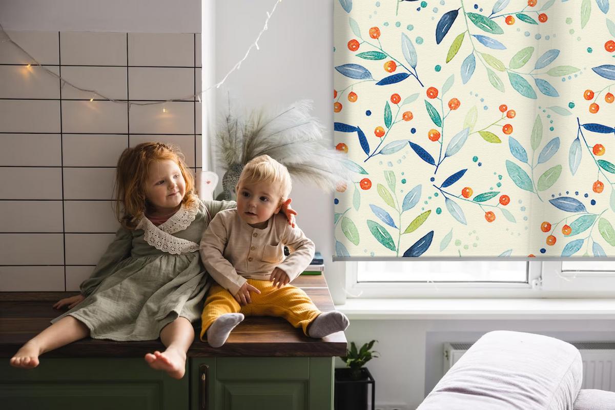 INNENROLLO - Fensterrollo - Rollo - 70x140 cm - Eberesche - Grün, Kunststoff (70/140/0.5cm) - TULUP