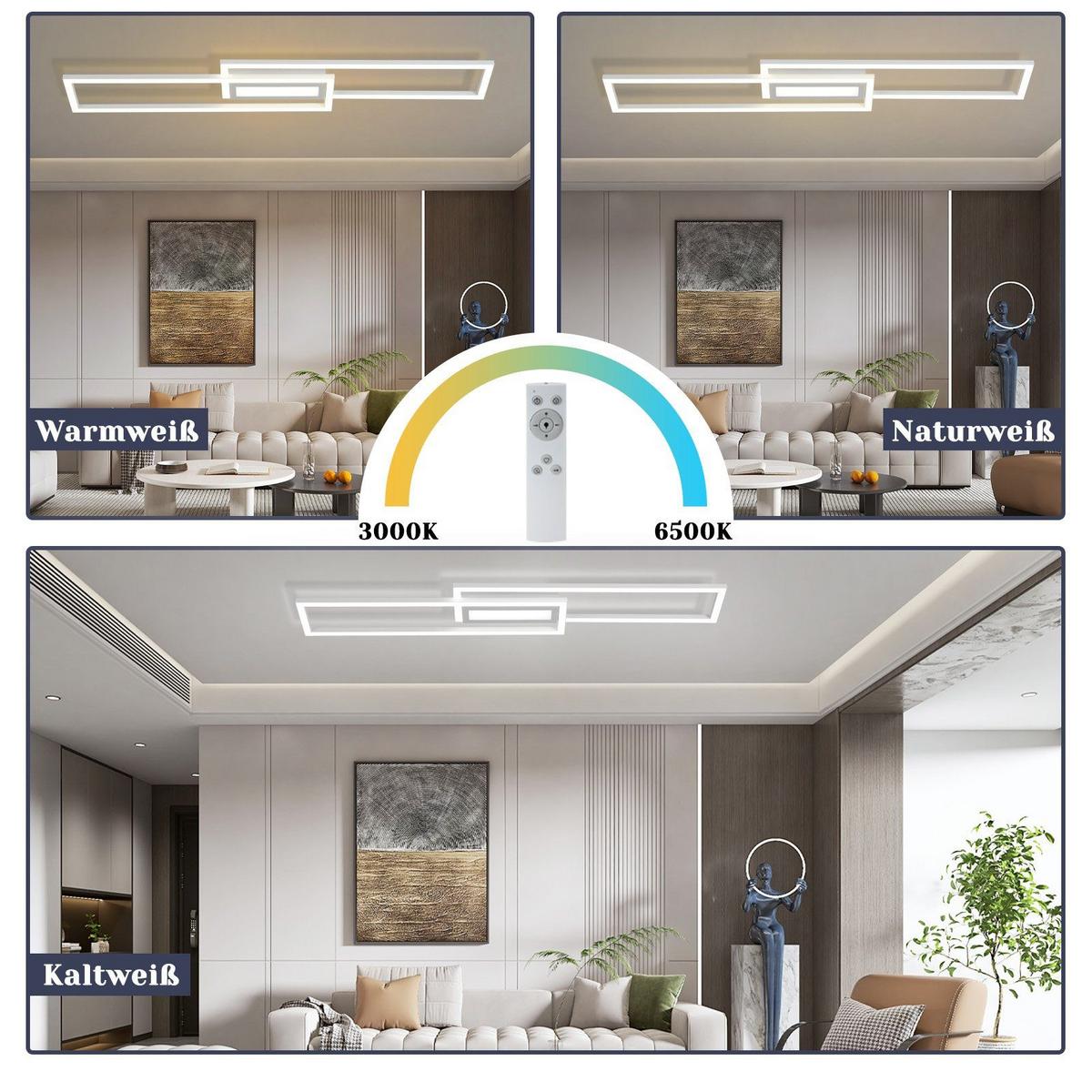 LED-DECKENLEUCHTE Mahan 17.2/95/5cm - Weiß, Metall (95/17.2/5cm) - Nettlife
