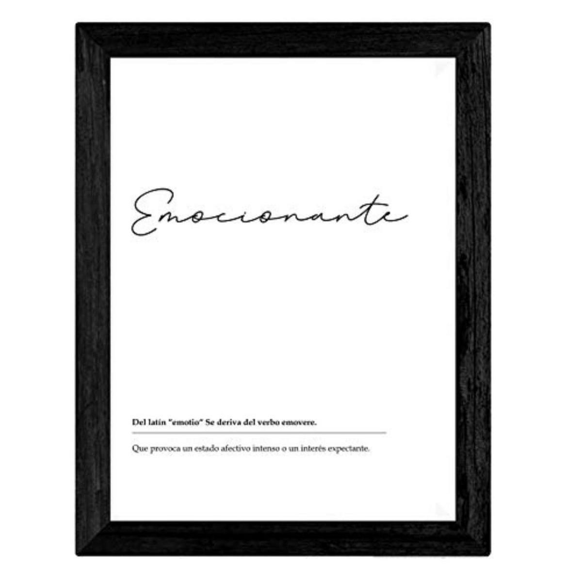 POSTER Set mit 4 schwarzweiß Definitionen von Schwester A3 Schwarzer Rahmen - Schwarz, Papier (29.7/3cm) - Nacnic