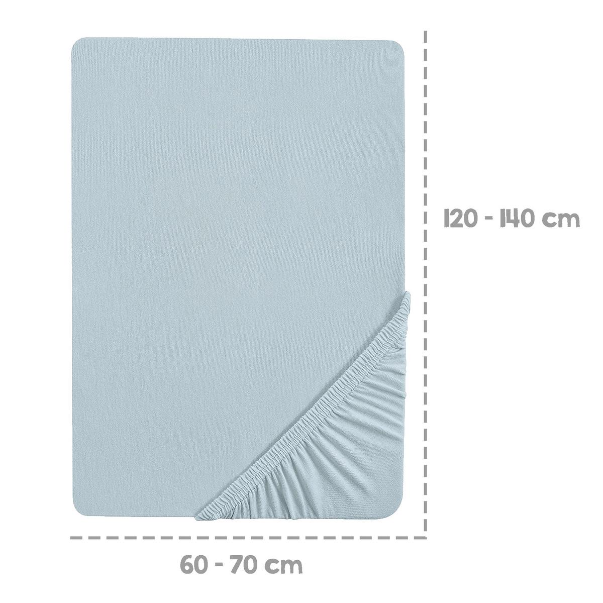 SPANNBETTLAKEN 60 x 120 – 70 x 140 cm - Hellblau, Textil (70/140cm) - Roba