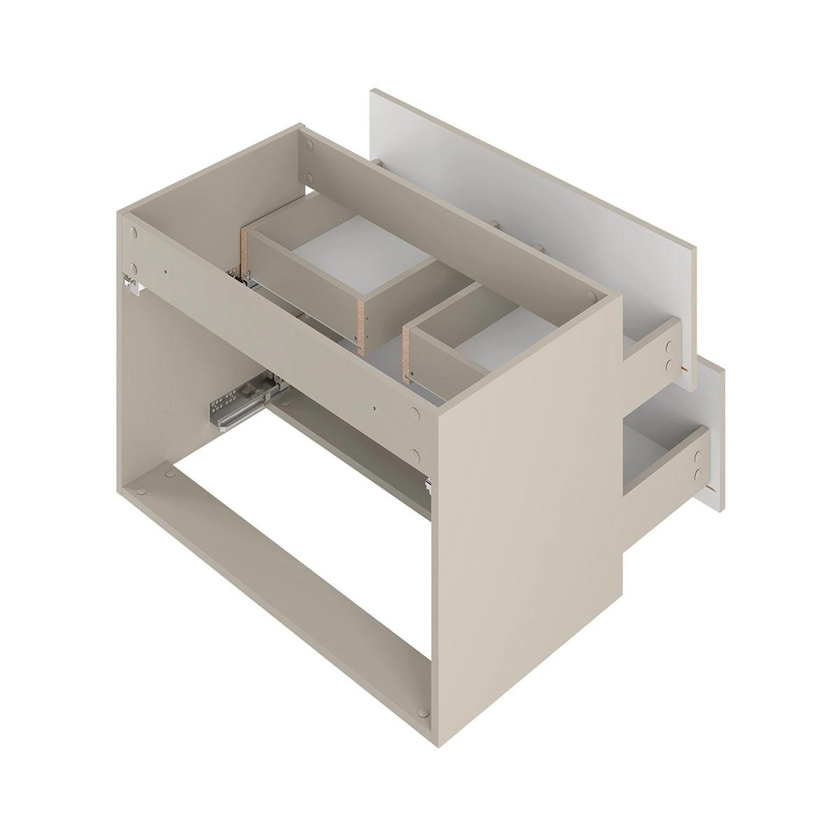 WASCHTISCHUNTERSCHRANK 80cm Ellie Kaschmir - Beige, Holzwerkstoff (80/50/45.8cm) - Petits-meubles