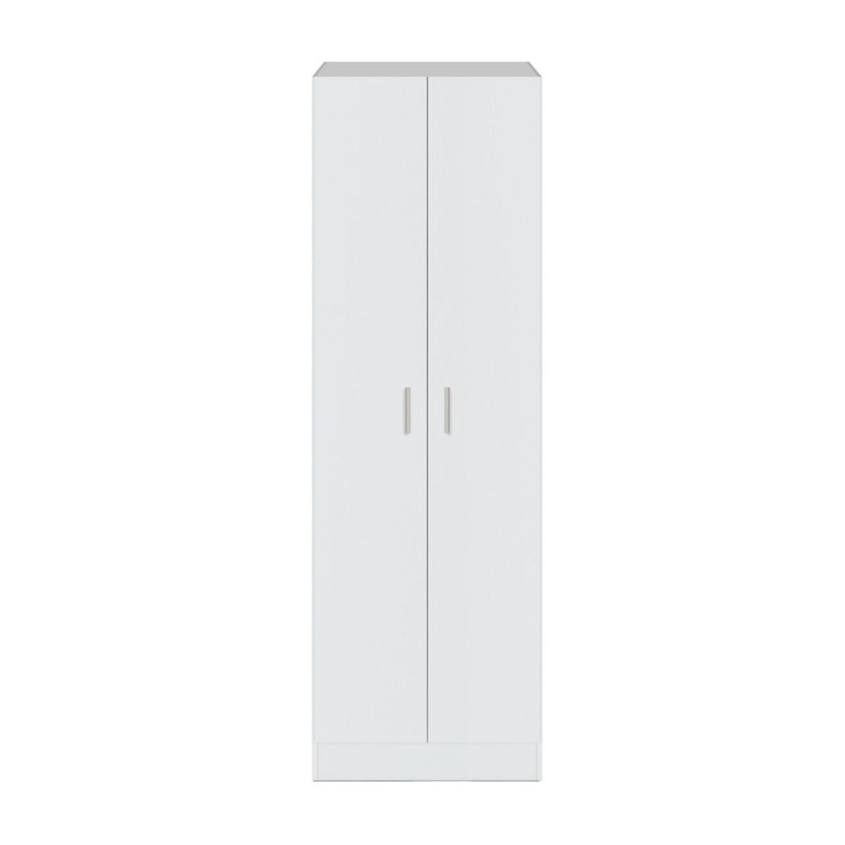 SCHRANK 2-türig, weiß 58,5/181/37 cm - Weiß, Holzwerkstoff (58.5/181/40cm) - Calicosy