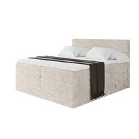 BOXSPRINGBETT mit Matratze H3|H4 und Lattenrost - TOLO KING-v1 120x200 Cord - Creme - Creme, Holzwerkstoff (120/200cm)