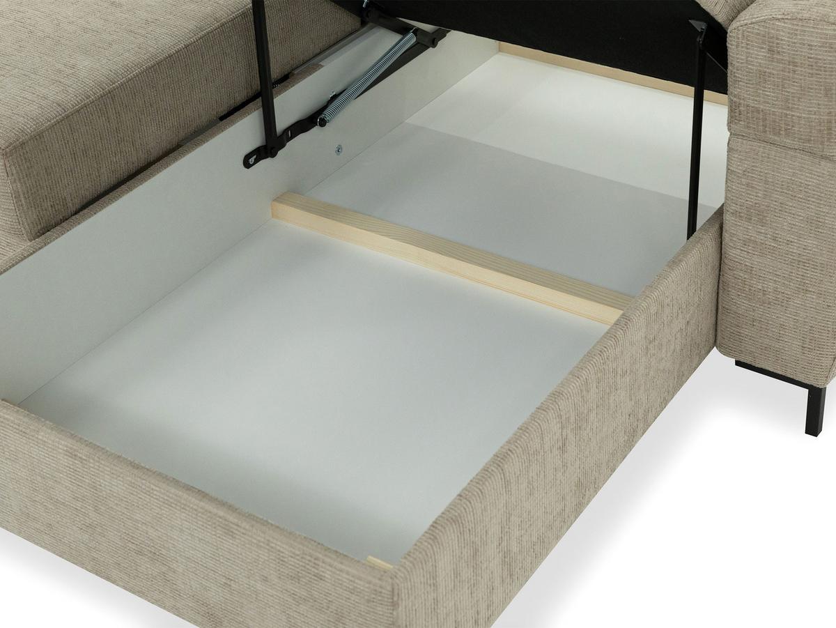 ECKSOFA Berne - Blaugrau/Schwarz, Holz/Kunststoff (258/170cm) - MIRJAN24