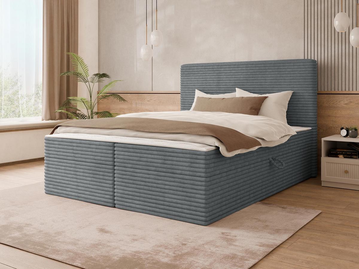 BOXBETT Wokio - H3 - Dunkelgrau/Schwarz, Holzwerkstoff/Kunststoff (140/200cm) - MIRJAN24