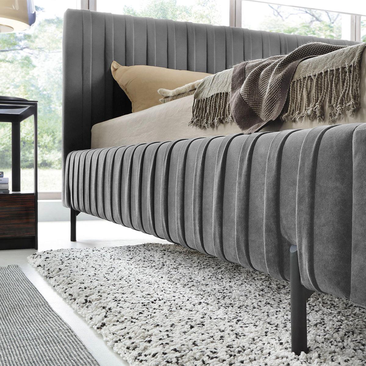 BOXBETT 160/200 Ori Dunkelgrau - Grau, Holz (160/200cm) - Petits-meubles
