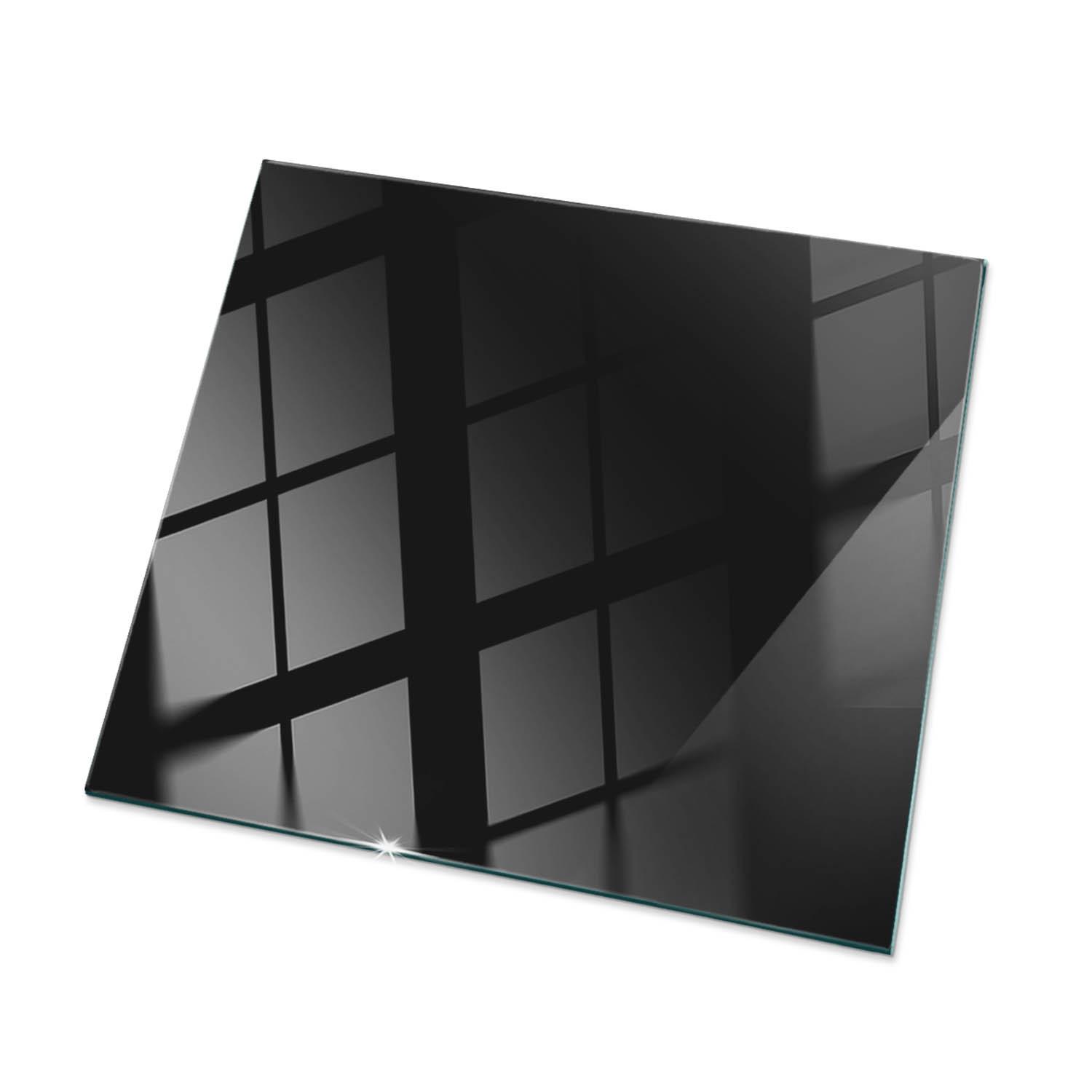 TISCHPLATTE 50x50 cm Farbe Schwarz, glatt - Schwarz, Glas (50/50/0.4cm) - TULUP