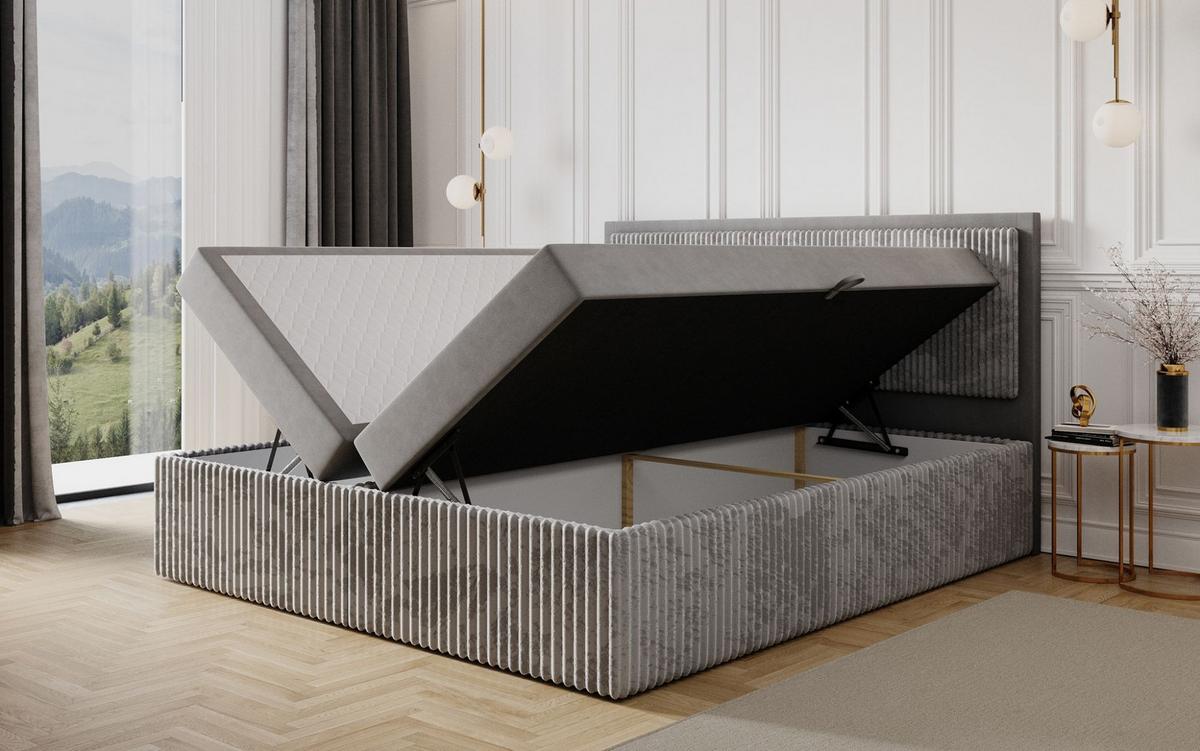 BOXBETT Hidis In In überlänge - Violett, Holzwerkstoff/Textil (140/220cm) - Fun Möbel