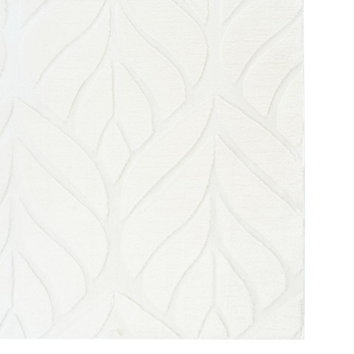 KUNSTFELLTEPPICH Cremeweiß 80/300 cm Mitchell - Creme/Weiß, Kunststoff (80/300cm) - Beliani