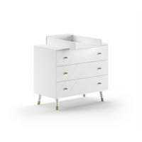 WICKELKOMMODE Kamillah 100x89x57 aus MDF in Satin Weiß - Weiß, Holzwerkstoff (100/89/57cm) - 58aufmkessel