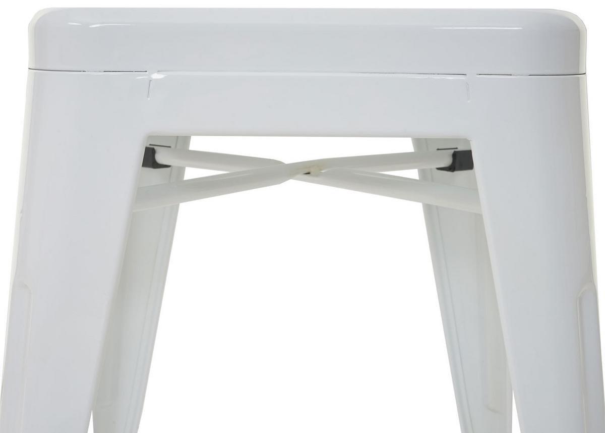 HOCKER METALL Reinweiß - Weiß, Metall (39/46/39cm) - MCW