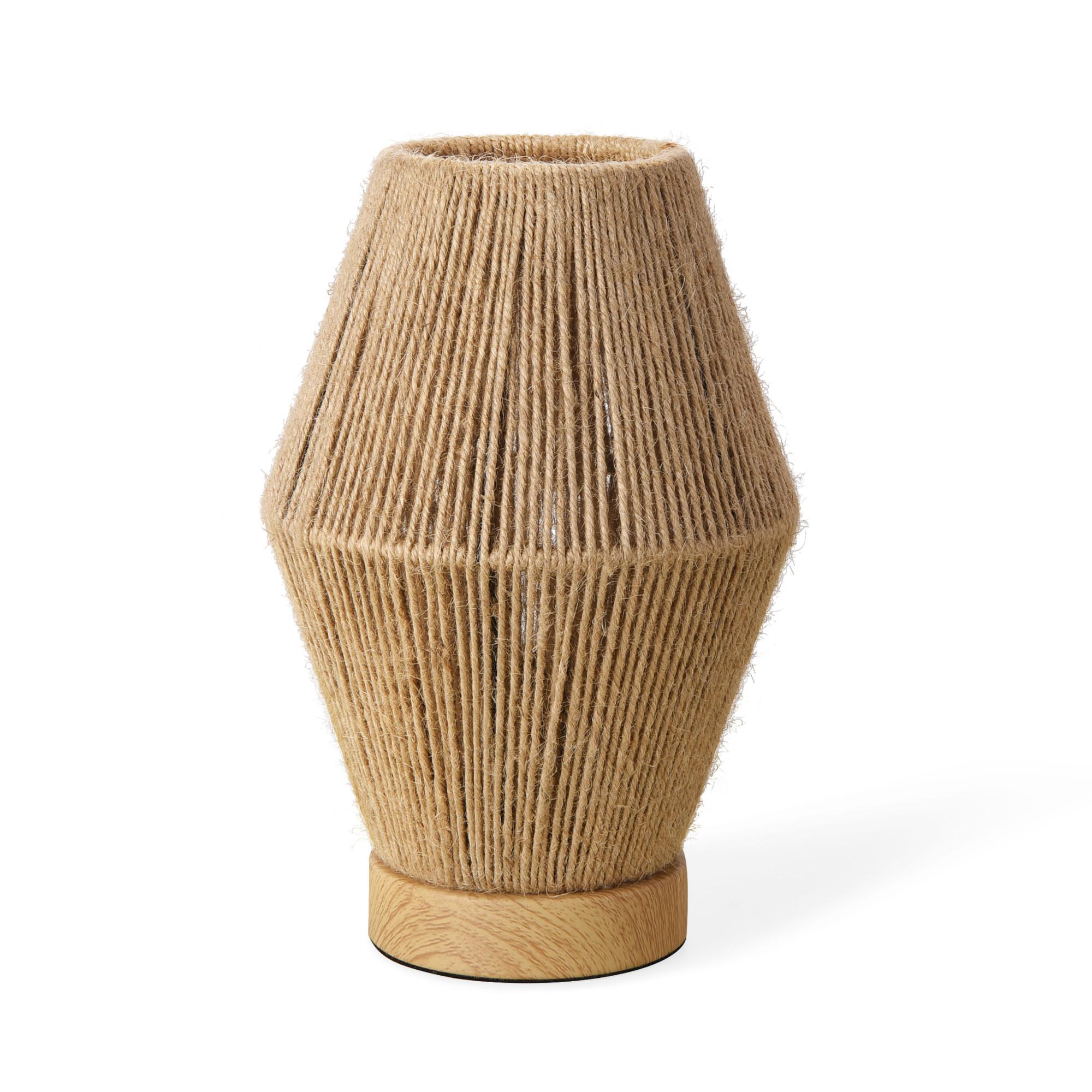 TISCHLEUCHTE Arundel - Naturfarben, Naturmaterialen/Metall (16/16/25cm) - lux.pro