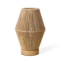 TISCHLEUCHTE Arundel - Naturfarben, Naturmaterialen/Metall (16/16/25cm) - lux.pro