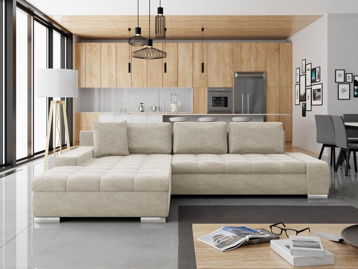 ECKSOFA Orkan - Champagner, Holz/Textil (302/213cm) - MIRJAN24