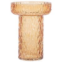 BLUMENVASE Glas orange Platania - Orange, Glas (20cm) - Beliani