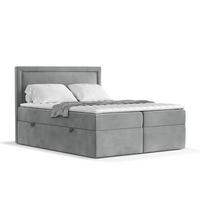BOXBETT Jodan 200/200 cm Grau im Magic Velvet Stoff - Schwarz/Grau, Holz/Holzwerkstoff (200/200cm) - AltaBeds