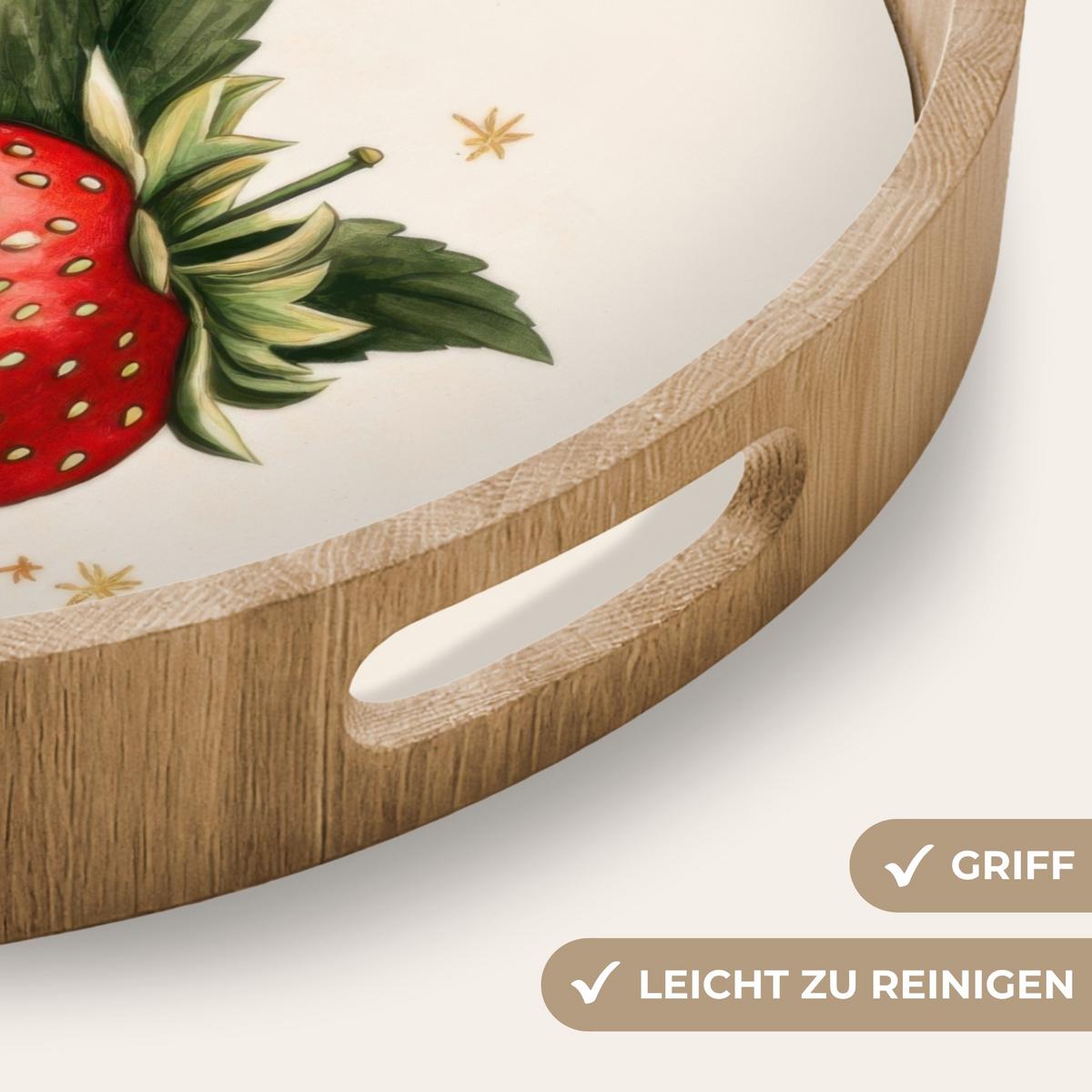 TABLETT Erdbeeren - Gänseblümchen - Zitat - Sterne 50x50 cm - Multicolor, Holz (50/5/5cm) - OnlyWow