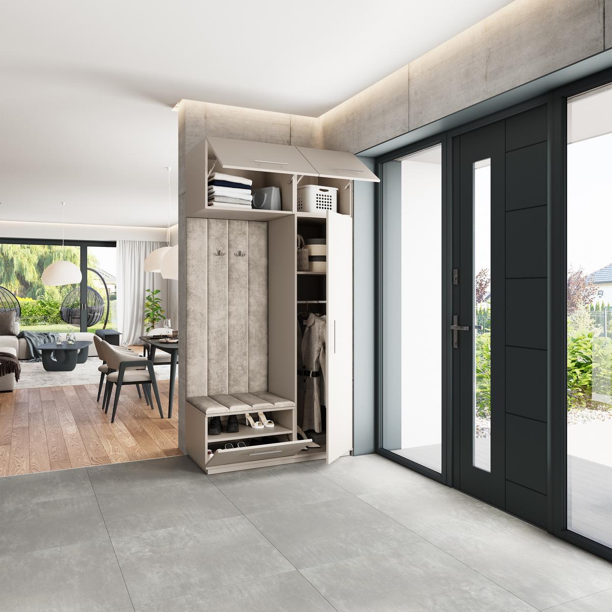 GARDEROBENSCHRANK REMA 120/240/60 cm Modern Kaschmir - Kaschmir/Beige, Holzwerkstoff (120/240/60cm) - MASSENO