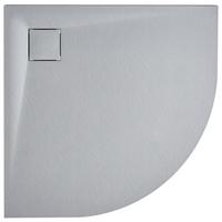 DUSCHWANNE 80/80/3 cm Grau Paron - Dunkelgrau/Grau, Kunststoff (80/3/80cm) - Beliani