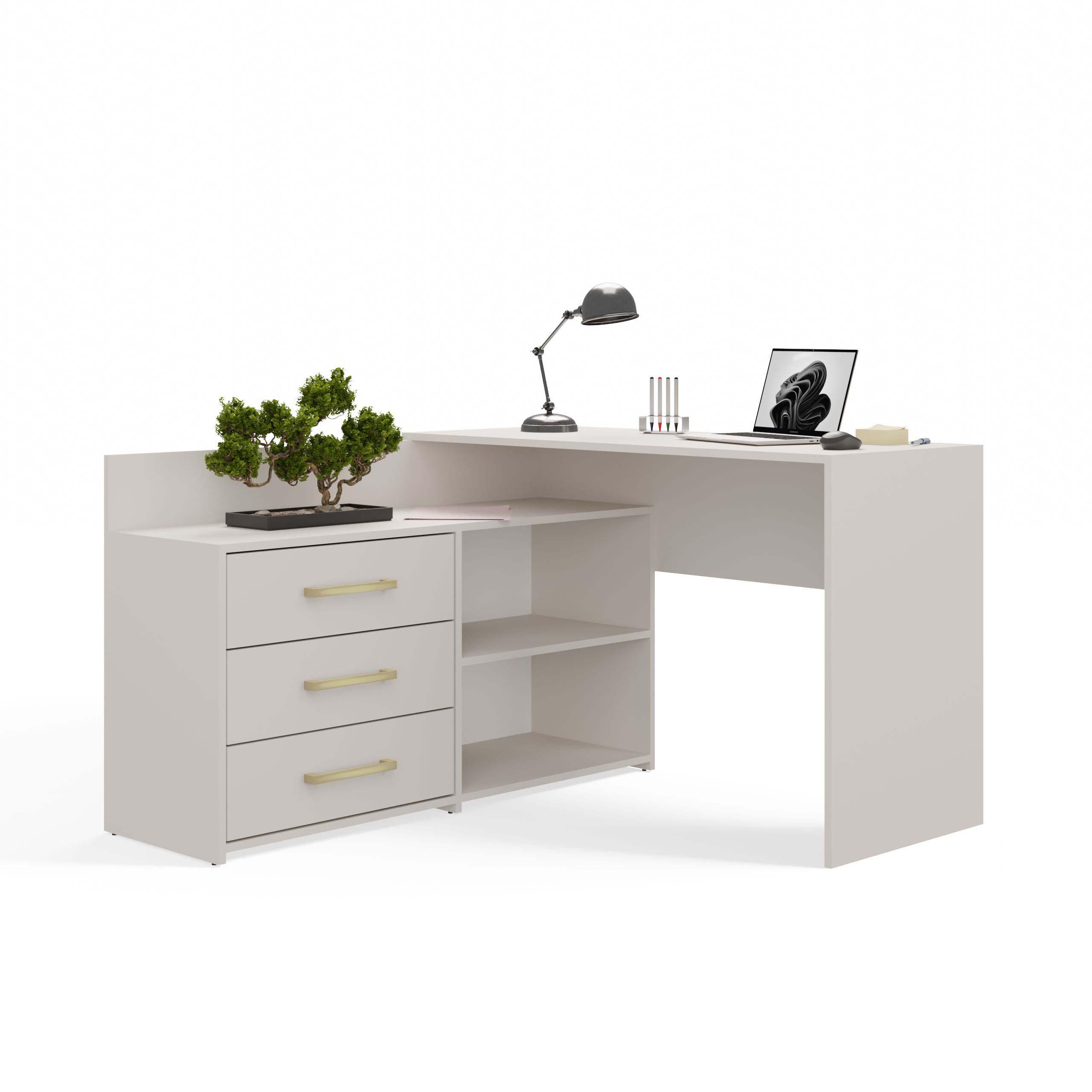 SCHREIBTISCH Kaschmir Beige 120/76/50 - Kaschmir, Holzwerkstoff (90/50/76cm) - RAUMHIRSCH FURNITURE
