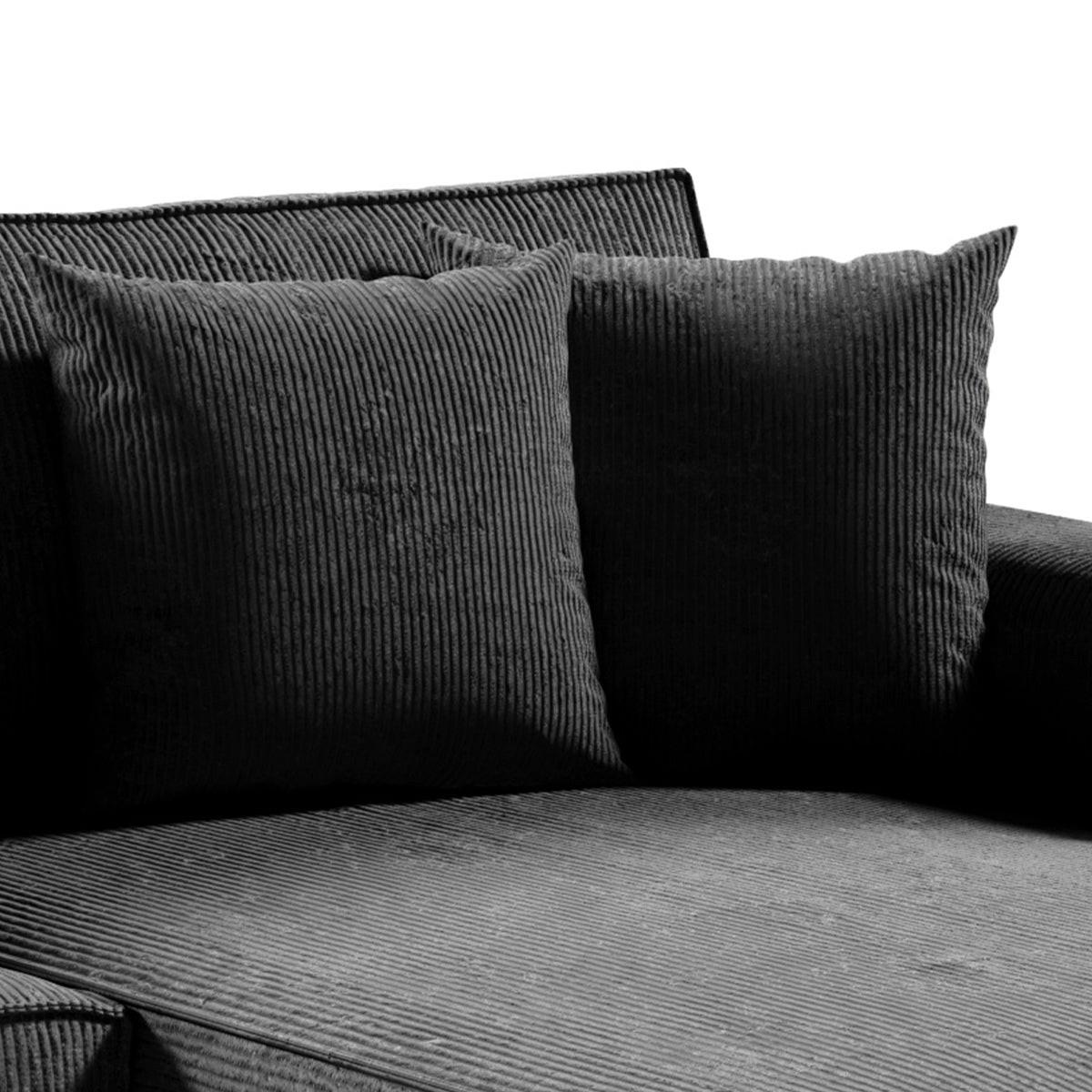 ECKSOFA Isaac 4 Sitzplätze Dunkelgrau - Grau, Holzwerkstoff (294/185cm) - Petits-meubles
