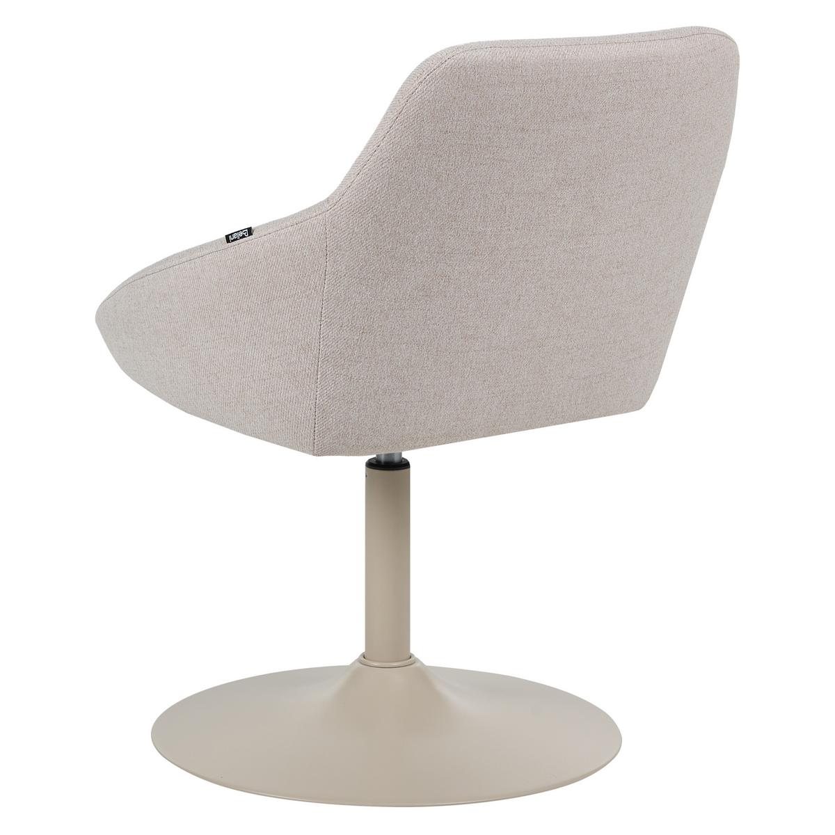 ESSZIMMERSTUHL drehbar Stoff Hellbeige Westminster - Beige, Textil/Metall (57/79/56cm) - Beliani