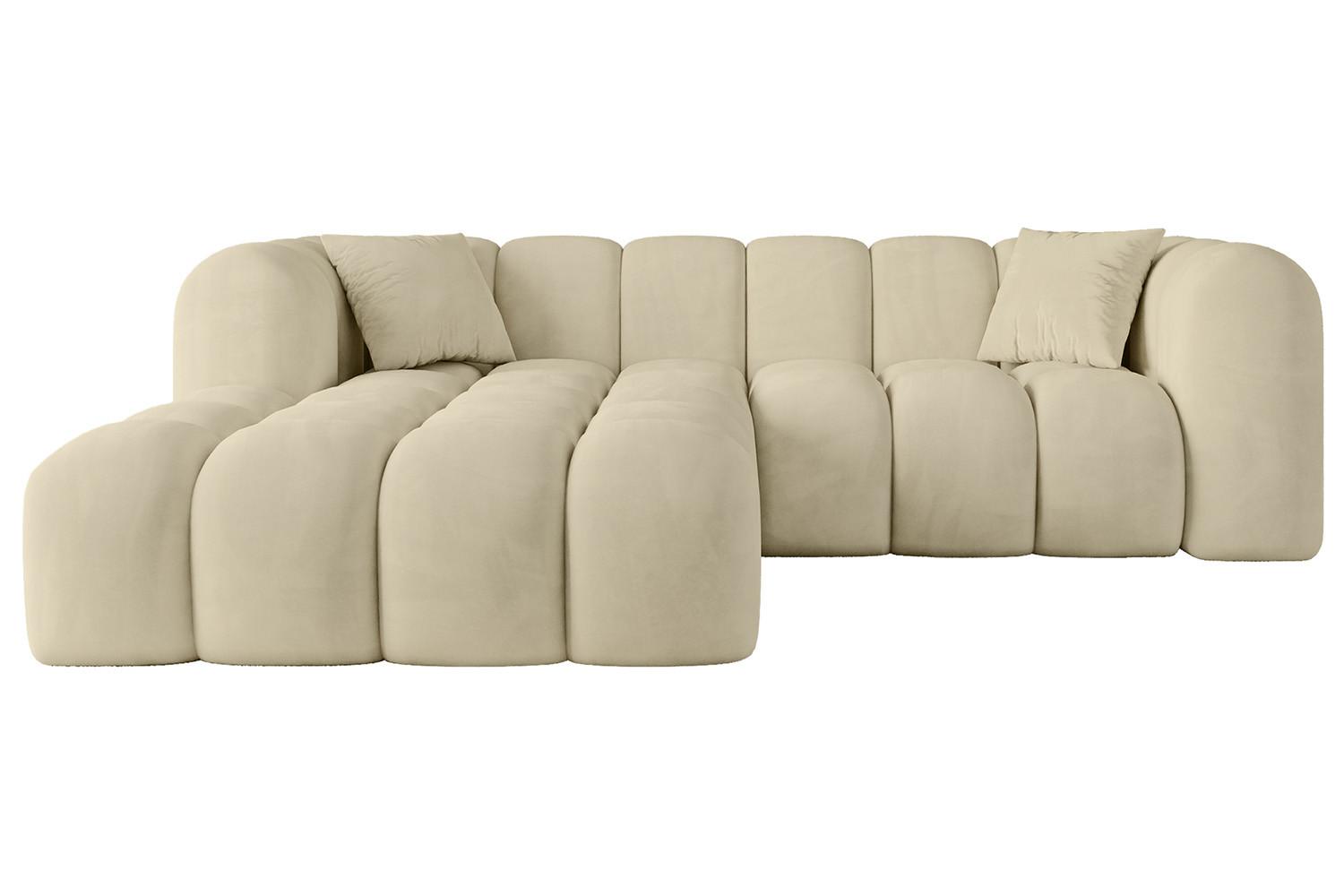 ECKSOFA Ottomane Links OLEA-L1 - 231x173x74 cm Taupe - Taupe/Schwarz, Holzwerkstoff/Kunststoff (231/173cm) - ALTDECOR