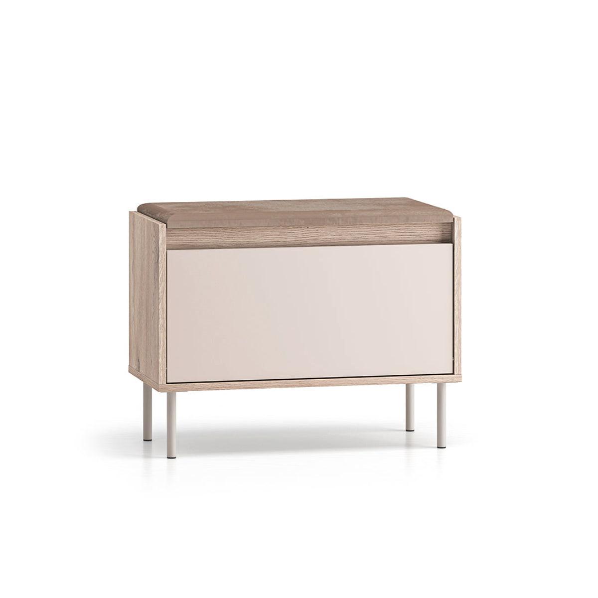 SCHUHMÖBEL Alos Kaschmir und Holz - Beige, Holzwerkstoff (69/55/34cm) - Petits-meubles